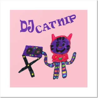 DJ Catnip from Gabbys Dollhouse Drawing Posters and Art